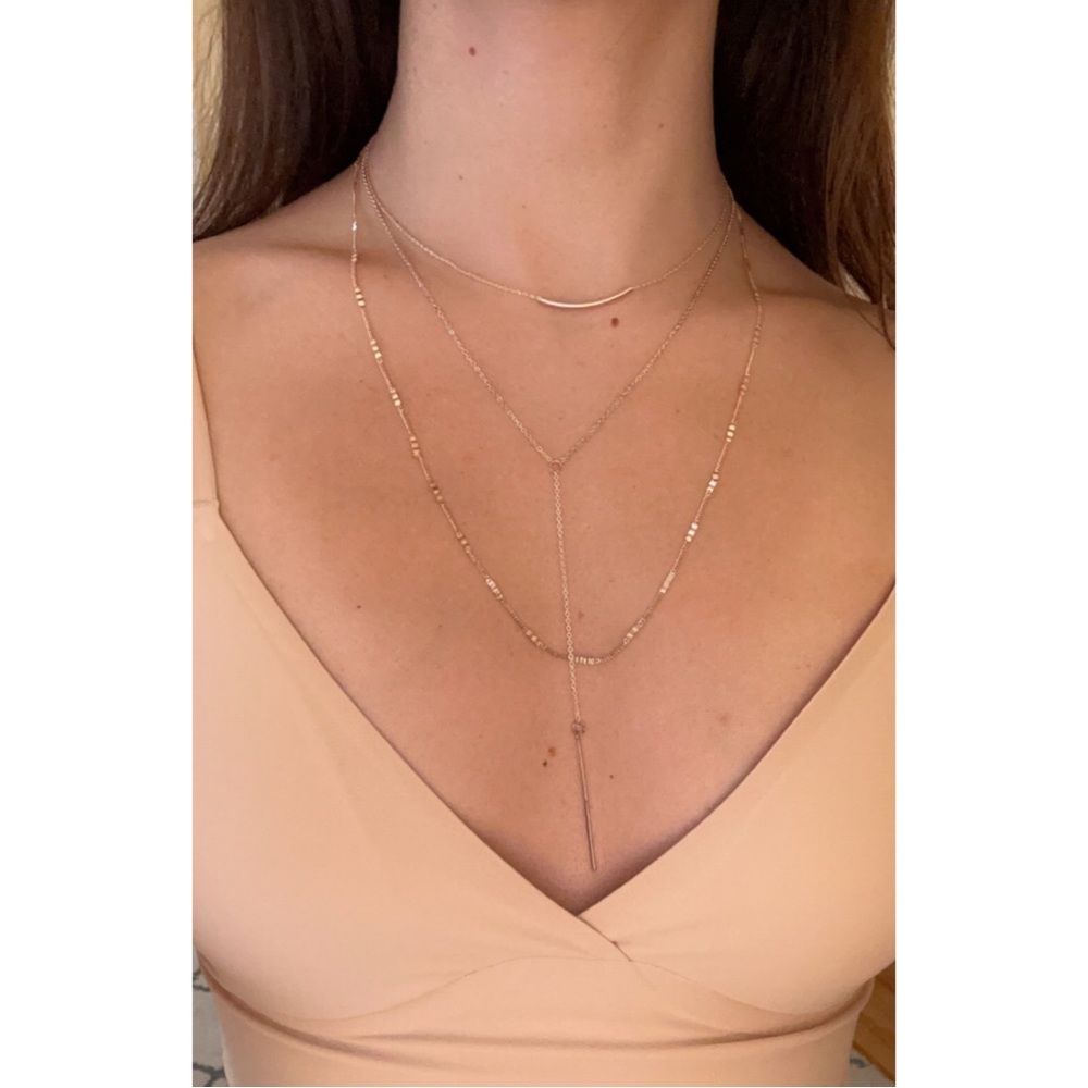 Three Layer Gold Necklace
